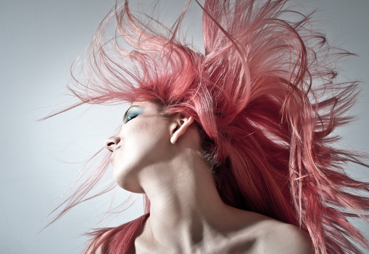 a vibrant hair color